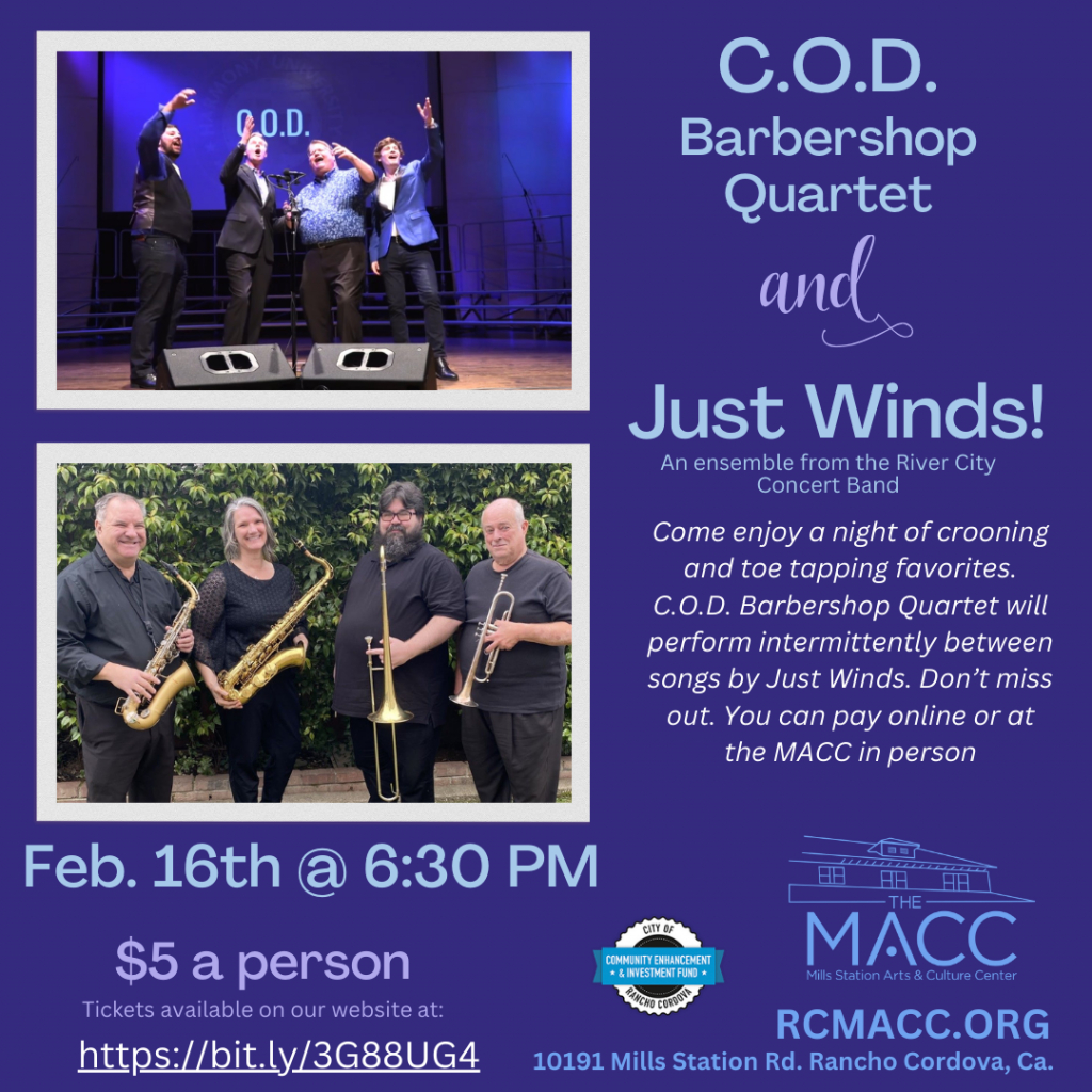 C.O.D and Just Winds at the MACC C.O.D and Just Winds at the MACC